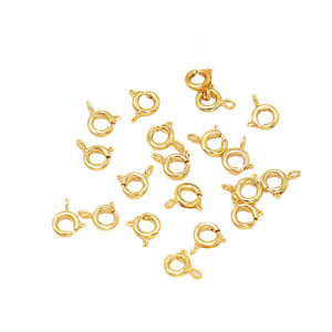 O Shaped Spring Clasp 18K Gold Plated <b>Metal</b> Jewelry Buckle For Necklace <b>Bracelet</b> DIY Connecting Link - Product Image 2