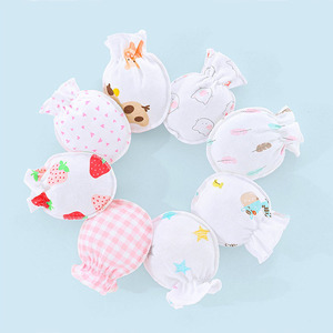 Des dizaines d'impressions de dessins animés nouveau-né anti-rayures visage été mince bébé mitaines mitaines nouveau-ne coton anti-rayures bébé gants - Product Image 2