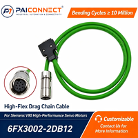 Cable de Codificador para Servomotor Siemens V90 Compatible con PAICONNECT, 6FX3002-2DB12, IP65, Conductor de Cobre Blindado
