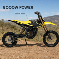 Motocicleta Todoterreno Eléctrica HyperBee Style de 8000W con Alto Torque, 58V 22Ah, Suspensión Hidráulica Delantera y Trasera, Neumáticos con Nudos