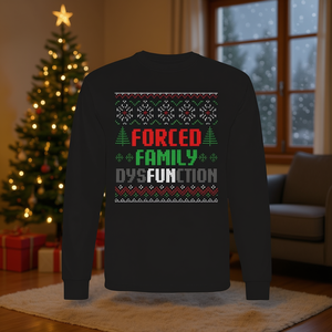 T-shirt à manches longues Forcé de porter le nom de famille Dysfunction Christmas - Product Image 3