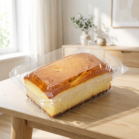 Boîte de présentation de pâtisserie de luxe transparente avec couvercle pour muffins et desserts, en plastique, pour boulangerie