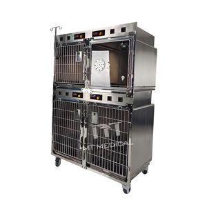 MT tıbbi büyük köpek paslanmaz çelik köpek tekerlekler ile çift kapı açık Pet mağaza ekran kafesleri Pet oksijen kafes - Product Image 6