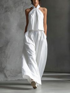 2026 Summer Women's Solid Vest & Shorts Two-piece <b>Set</b> Regular Fit Comfortable Casual Eco-Friendly Breathable Polyester <b>Knitted</b> - Product Image 2