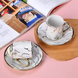Set da Caffè e Tè in Porcellana dal <span class=keywords><strong>Design</strong></span> Moderno e Colorato con Logo Personalizzabile, Set Regalo da 6 Pezzi per il Tè del Pomeriggio - Product Image 4