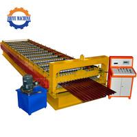 Ligne de formage de tôles ondulées pour toiture, machine à fabriquer des tuiles avec moteur, haute efficacité, contrôle PLC