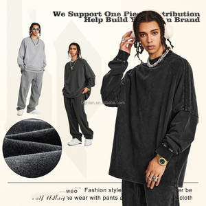 Bán Buôn Hai Lớp Dài Tay Áo Áo Sơ Mi Tùy Chỉnh Chất Lượng Cao Vòng Cổ Dài Tay Áo Sơ Mi Và Quần Phù Hợp Với Rửa Hai Mảnh Thiết Lập - Product Image 3