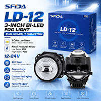Projecteur de phare LED Bi-LED LD-12 2,5 pouces, installation facile, 70W 6000K, garantie 2 ans, lentille de voiture haute performance