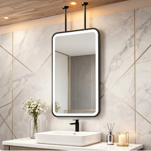 <span class=keywords><strong>Specchio</strong></span> quadrato con <span class=keywords><strong>specchio</strong></span> da bagno sospeso per il trucco con <span class=keywords><strong>specchio</strong></span> Smart Touch - Product Image 5