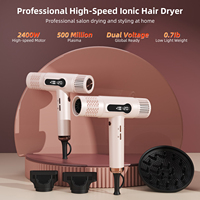 Sèche-cheveux professionnel silencieux à faible bruit (76 dB) avec contrôle de température intelligent NTC, chaleur constante et moteur BLDC haute vitesse