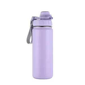 Botol air tutup kunci penjualan laris 2024 botol air baja tahan karat terisolasi botol air olahraga luar ruangan botol bebas BPA