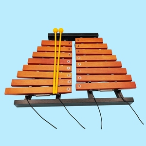 Xilófono de madera de 16 notas y dos filas con marco de barras de madera maciza, instrumento de percusión Orff para banda escolar, venta al por mayor - Product Image 1