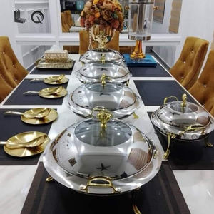 מפעל ישיר נירוסטה אלכוהול חימום סיר מרק כיסוי גלוי צורה סגלגל מזנון להציג סיר חם לבתי מלון מסעדות - Product Image 6