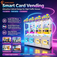 Distributeur Automatique Intelligent de Cartes à Collectionner Prix Usine, Machine de Vente de Prémiers avec LED Lumineuses, Paiement par Pièces pour Centres Commerciaux