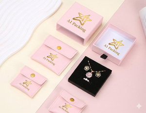 Boîte <span class=keywords><strong>à</strong></span> bijoux <span class=keywords><strong>personnalisée</strong></span> avec logo imprimé, emballage en carton avec tiroir et pochette en microfibre pour bijoux - Product Image 4