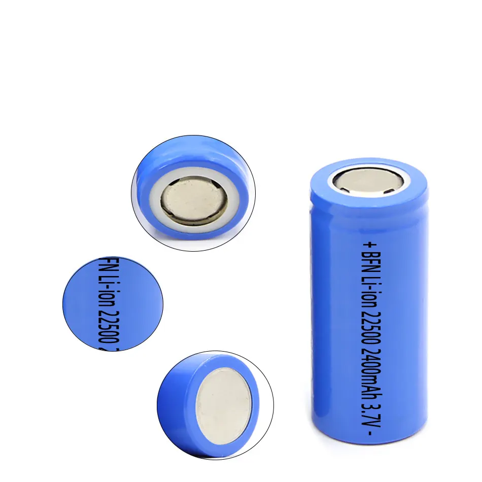 Cheap price rechargeable Li-ion battery 22500 cylindrical lithium ion battery 3.7v 2400mah
