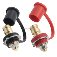 2 bornes de batterie à vis 3/8 po avec capuchon 250A pour chargeur de batterie à distance, accessoires de connecteur pour auto, camion, marine