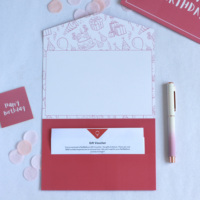 Tarjetas de Felicitación Personalizadas de Alta Gama, Ecológicas, Tamaño A6, para Niños, con Diseño de Dinero, Acabado Mate, Protección UV, con Sobres y Caja