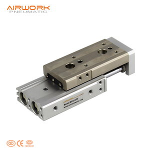 Cylindre pneumatique à double effet en acier inoxydable série MXQ HLQ HLQL avec table coulissante à course réglable - Product Image 2