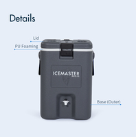 IceMaster logotipo personalizado 25L deportes enfriador de agua cervezas enfriador de bebidas con dispensador de bebidas