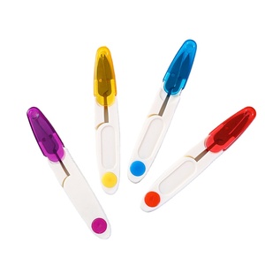 Wholesale Wholesale Small U-Shaped Plastic Spring <b>Scissors</b> for Cross Stitch Safety <b>Sewing</b> Transparent Thread Cutting Household - Product Image 1