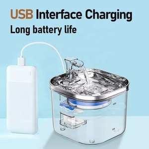 Nouvelle conception, fontaine à eau automatique pour chat <span class=keywords><strong>en</strong></span> acier inoxydable <span class=keywords><strong>de</strong></span> 2 L, rechargeable par USB, anti-fuite, étanche IPX5, silencieuse, pour animaux <span class=keywords><strong>de</strong></span> compagnie - Product Image 6