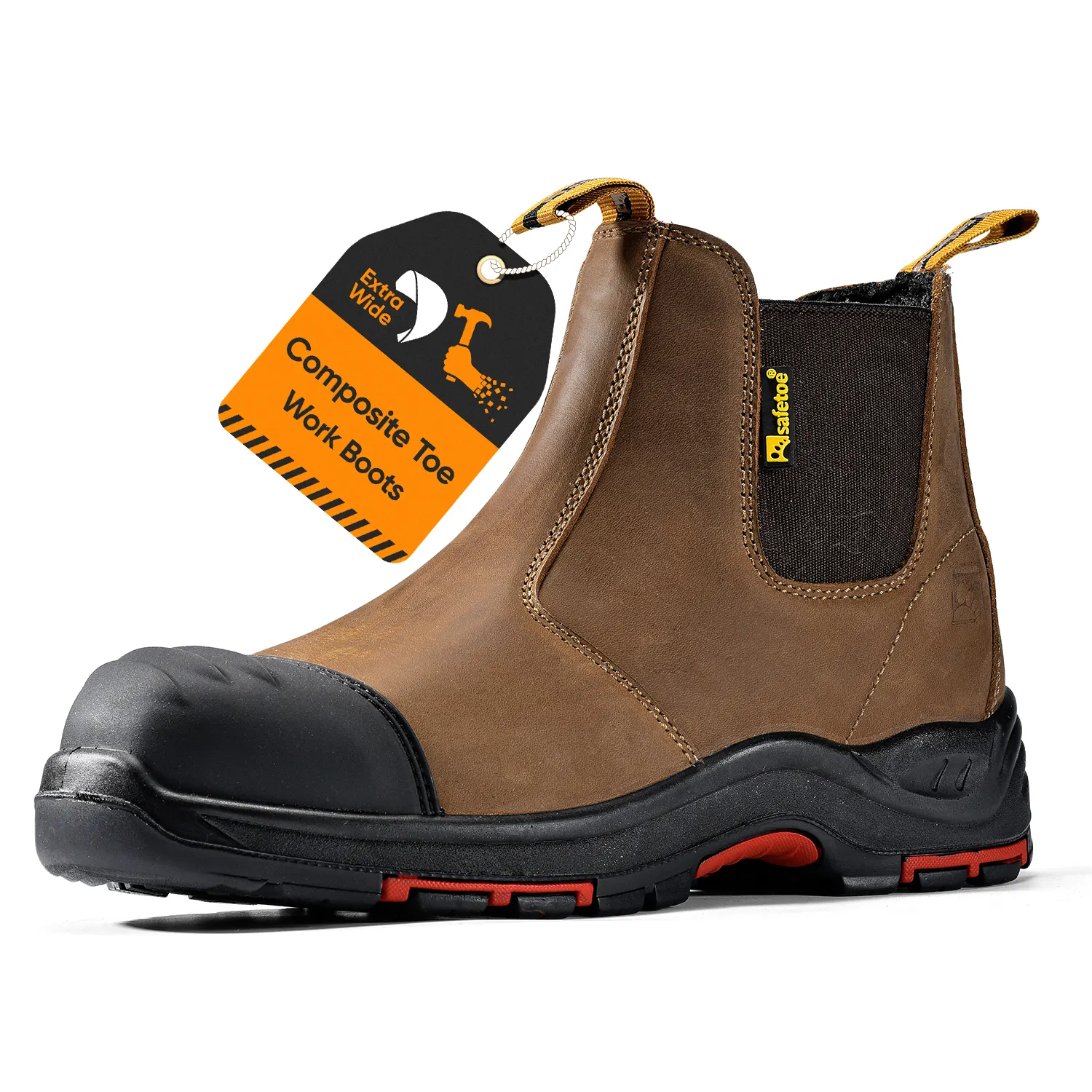Safetoe S3 Composite Toe Safety Boot Men's Heavy Duty Mining Industrial Construction Work Boot Shoes