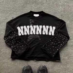 เสื้อยืดผ้าฝ้ายแขนยาวสองชั้นสำหรับผู้ชายเสื้อยืดแขนยาวพิมพ์ลายไซส์ใหญ่พิเศษออกแบบได้ตามต้องการ - Product Image 1