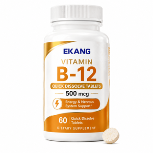 US cGMP Factory Wholesale Quick Dissolve <b>Tablet</b> Vitamin B-<b>12</b> 60 Count Dietary Supplement - Product Image 1