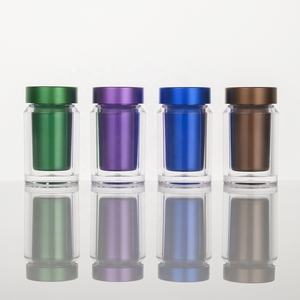 高級60ccPSカスタムロゴ環境にやさしい薬ビタミンピルサプリメントゴールドキャップ付きプラスチックカプセルボトル - Product Image 2