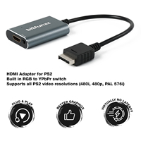 Convertisseur vidéo audio Bitfunx RGB/Component vers HDMI avec câble USB pour accessoires de jeu rétro Sony NTSC PAL PS2