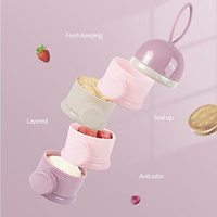 Distributeur manuel de lait en poudre pour bébé à 4 couches en PP, empilable, conteneur de formule sécurisé pour les voyages, nouvelle boîte de rangement portable pour collations