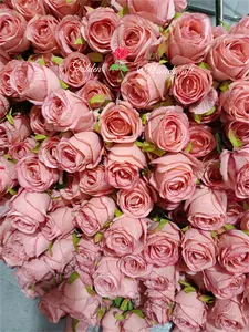 QSLH F201 Desain Baru Bunga Mawar Tunggal Bunga Mawar Buatan untuk Dekorasi Pernikahan Bunga Buatan untuk Dekorasi Rumah