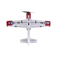 FMS 410mm cheval de Troie T-28 prêt à voler avion d'entraînement RC avec 2.4Ghz 6CH télécommande One-Key Stunt 3-Mode Gyro System