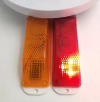 Solar-LED-Geländerwarnleuchte Rot-Gelb Blinkende Straßensicherheits-Barriereleuchte für Bauzäune