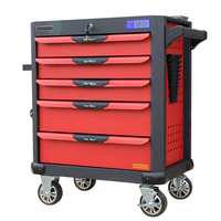 Outils d'entretien automobile de qualité industrielle TFAUTENF, ensemble d'outils durable et organisé avec armoire à roulettes