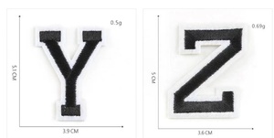 Parches con letras bordadas, ropa para jerséis, Sudadera con capucha, <span class=keywords><strong>color</strong></span> liso, venta al por mayor - Product Image 6
