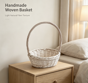 Factory Made 26X20XH9X30cmWillow <strong>Basket</strong> with Handle <strong>Gift</strong> <strong>Basket</strong> for Storage - Product Image 2