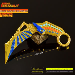 Arena Breakout Anime Game Arme périphérique Modèle Griffe céleste Véritable 17CM Alliage COS Prop Garçon Cadeau Jouet Griffe Couteau Karambit - Product Image 6