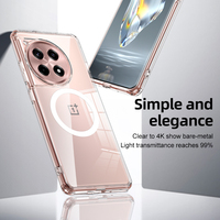 Étui de téléphone en polycarbonate rigide transparent mat givré antichoc magnétique pour OnePlus 12R ACE 3 11T Nord CE3 N20 SE