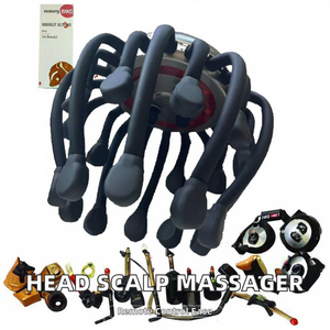 Masseur de cuir chevelu en silicone Zmind <span class=keywords><strong>avec</strong></span> 20 doigts pour soulager <span class=keywords><strong>la</strong></span> tension, télécommande sans fil et physiothérapie infrarouge - Product Image 2