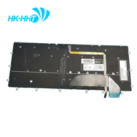لوحة مفاتيح إسبانية HK-HHT لجهاز Dell XPS 13 9343 9350 9360 Inspiron 15 7000 13 7000 077YT2 بإضاءة خلفية