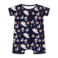 Nieuwe baby slaapzak met dubbele rits, baby romper van bamboevezels, ademend, babykleding, YKK dubbele rits