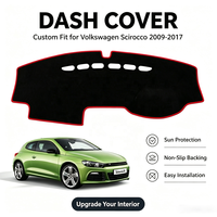 Pour Volkswagen Scirocco 2009 2010 2011 2012 2013 2014 2015 2016 2017 Housse de tableau de bord de voiture Accessoires automobiles Protection du tableau de bord