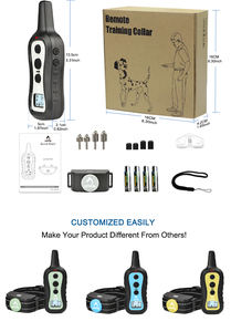 IPX7 Wasserdichte Fernbedienung 3 Modi Steuerung Warnton Vibrierender statischer Schock Kunststoff Haustier Anti-Bark Hund Elektrisches Trainings halsband - Product Image 6