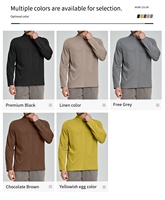 Veste de sport décontractée pour homme, douce, respirante, couleur unie, longue, pour la gym, la maison, les trajets quotidiens, la randonnée, le camping, à manches longues, prête à porter