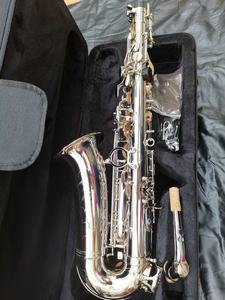 Saxofón Alto <span class=keywords><strong>de</strong></span> Tono Eb <span class=keywords><strong>de</strong></span> <span class=keywords><strong>Madera</strong></span> <span class=keywords><strong>de</strong></span> Buena Calidad, Niquelado, con Llave F Alta y Cuerpo <span class=keywords><strong>de</strong></span> Latón (JAS-101) - Product Image 3