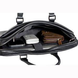 Crazy Horse Leather Briefcase for Men Cowhide Crossbody Shoulder <strong>Lap</strong> <strong>Top</strong> <strong>Bags</strong> Genuine Leather Business Travel Men's Laptop <strong>Bags</strong> - Product Image 4