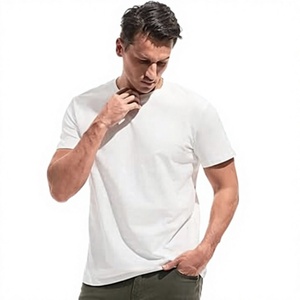 <b>Men</b> Oversized <b>White</b> Oxford Fabric Eco-Friendly Beazer Sports 300g Cotton T-<b>Shirt</b> O-Neck <b>Short</b> <b>Sleeve</b> Plain Casual Wear - Product Image 3