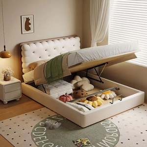 Lit de jour pour enfants Lit en biscuit amusant pour garçons Lit de chambre mobile en bois moderne pleine grandeur pour garçon et fille - Product Image 1